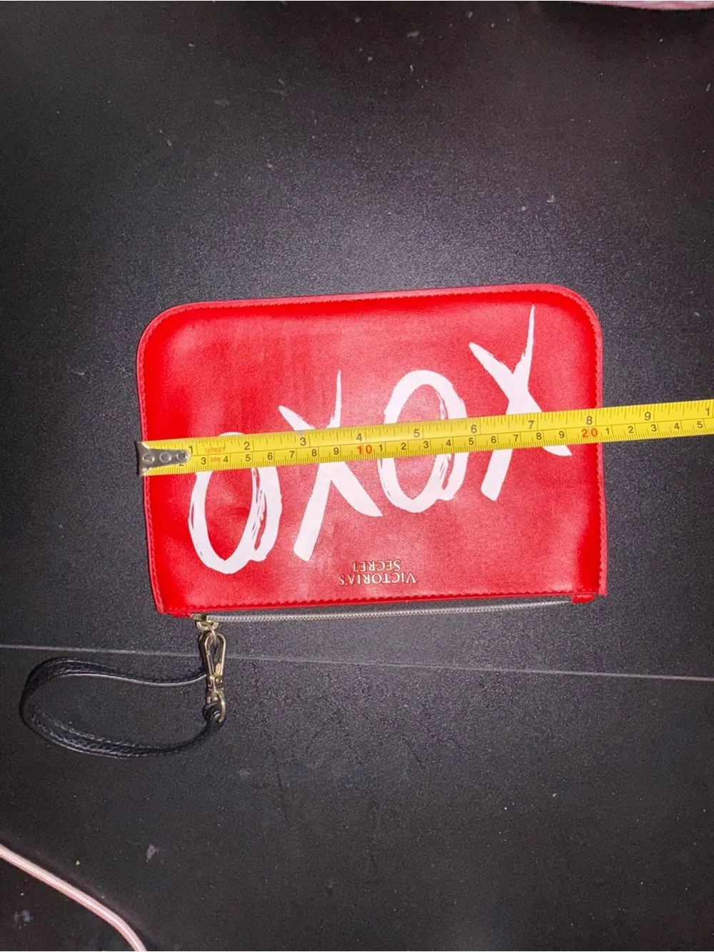 Victoria's Secret Red 'XOXO' Zip Pouch - Picture 4 of 5